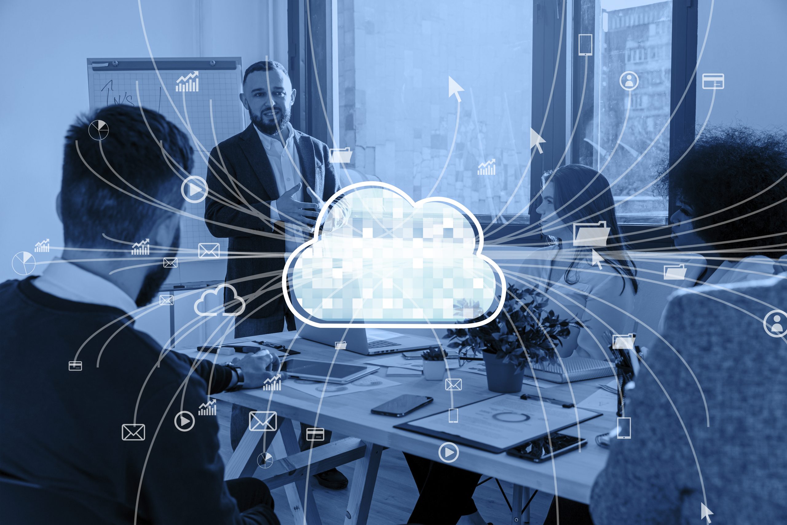 saas concept collage